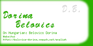 dorina belovics business card